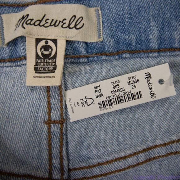 NWT Madewell The High-Rise Slim Crop Boyjean‎ Dumas Wash Ripped Edition, size 24 - Picture 6 of 16